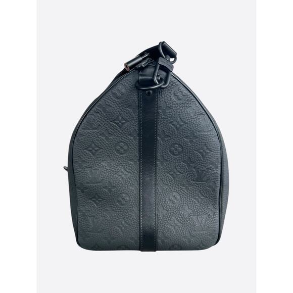 Louis Vuitton Black Taurillon Monogram Keepall 50 - Picture 4 of 7
